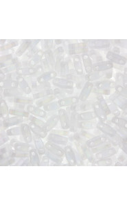Miyuki quarter tila 5x1.2mm beads - Crystal matted ab QTL-131FR